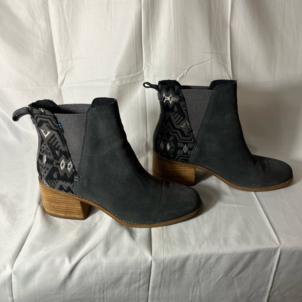 Toms Esme Forged Iron Grey & Jacquard Boots | 10 - Picture 3 of 14